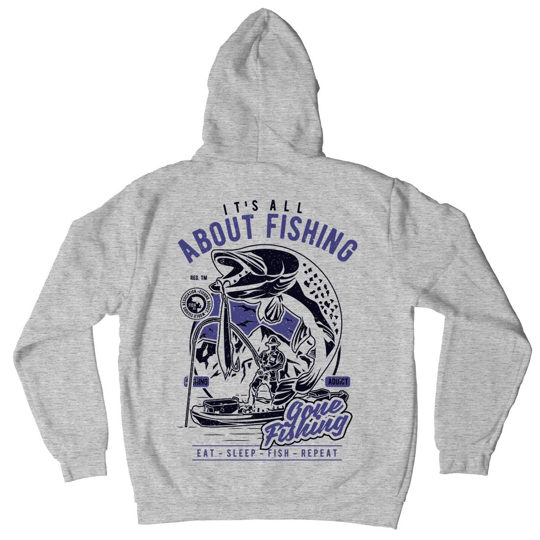 All About Mens Hoodie With Pocket Fishing A604