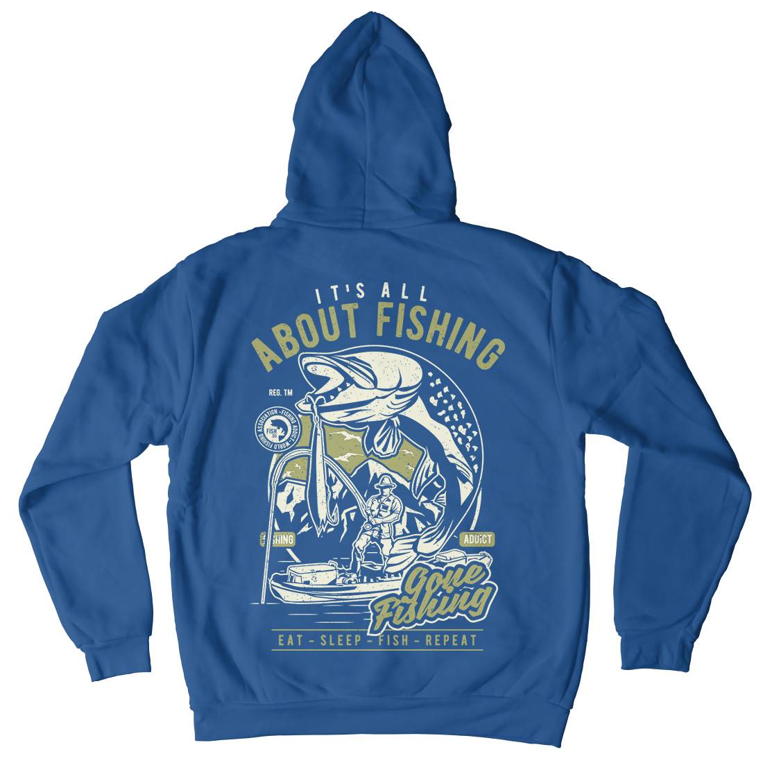 All About Mens Hoodie With Pocket Fishing A604