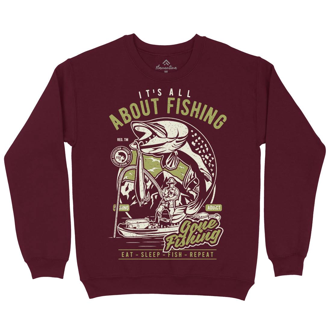 All About Kids Crew Neck Sweatshirt Fishing A604