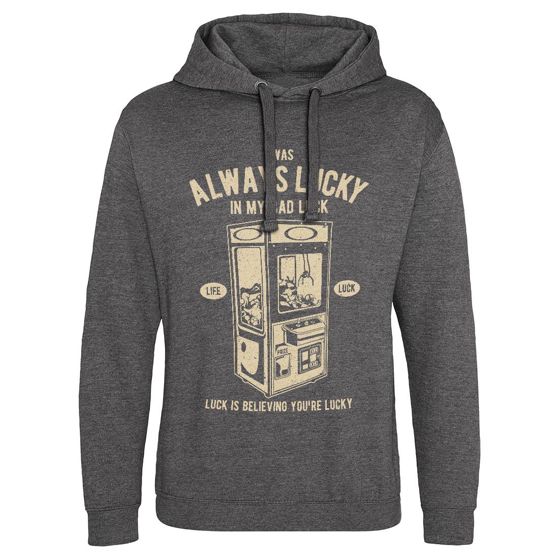 Always Lucky Mens Hoodie Without Pocket Geek A605