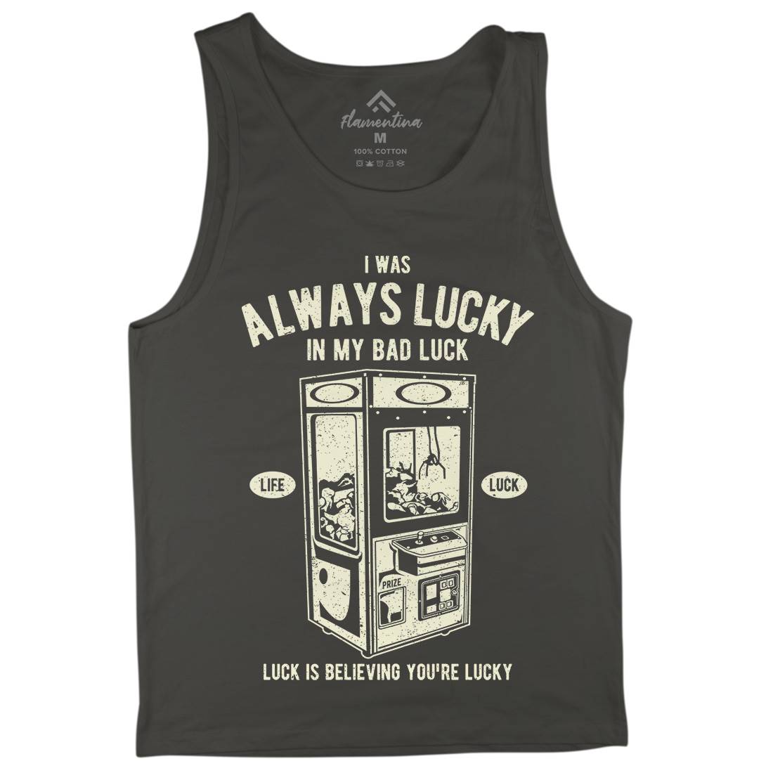 Always Lucky Mens Tank Top Vest Geek A605