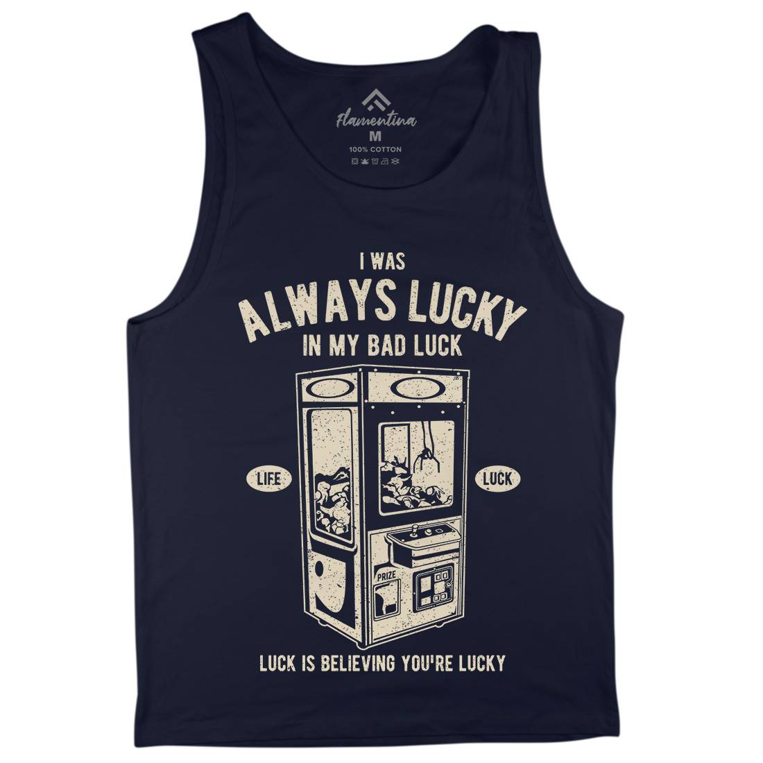Always Lucky Mens Tank Top Vest Geek A605