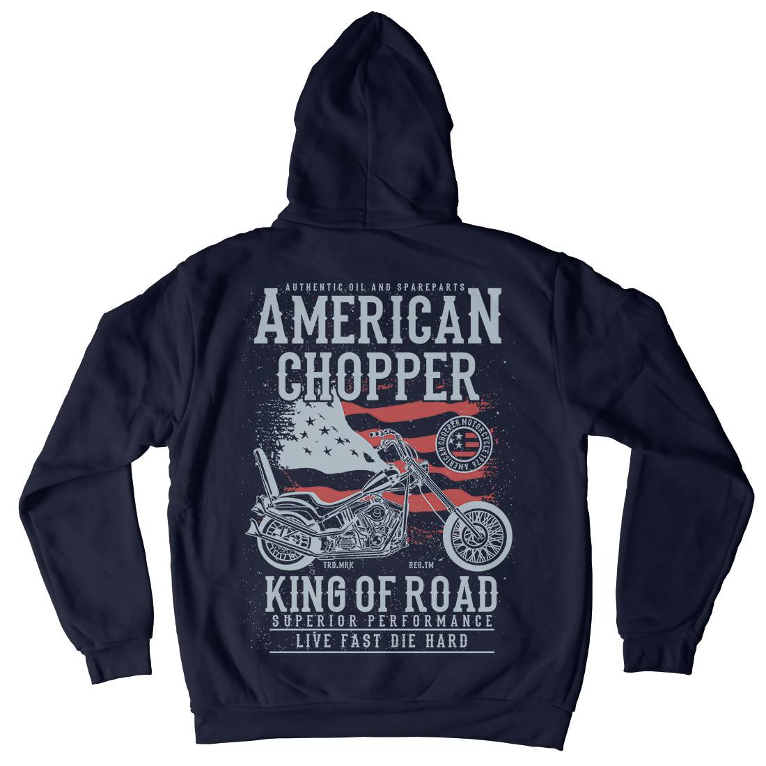 American Chopper Mens Hoodie With Pocket Motorcycles A607