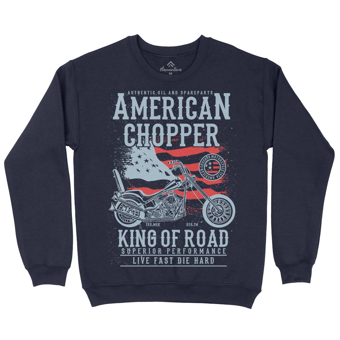 American Chopper Mens Crew Neck Sweatshirt Motorcycles A607