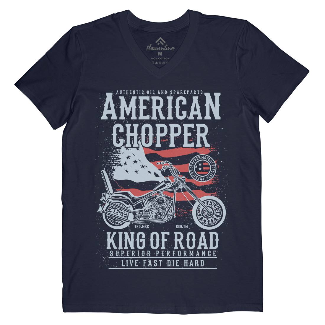 American Chopper Mens Organic V-Neck T-Shirt Motorcycles A607