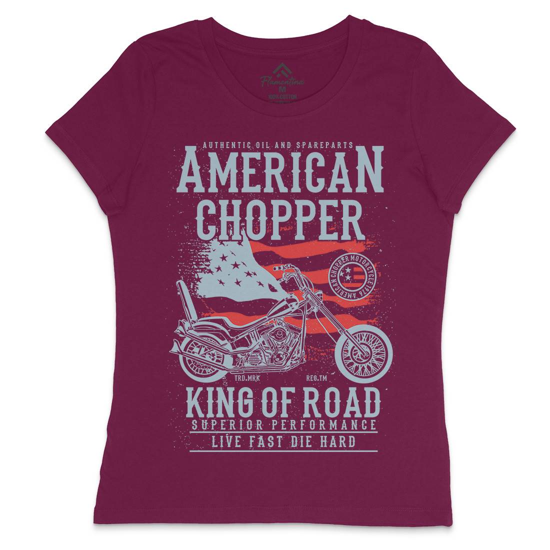 American Chopper Womens Crew Neck T-Shirt Motorcycles A607