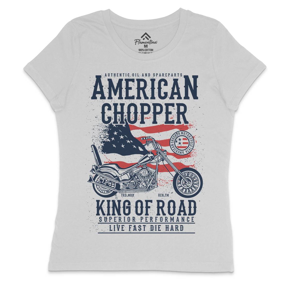 American Chopper Womens Crew Neck T-Shirt Motorcycles A607