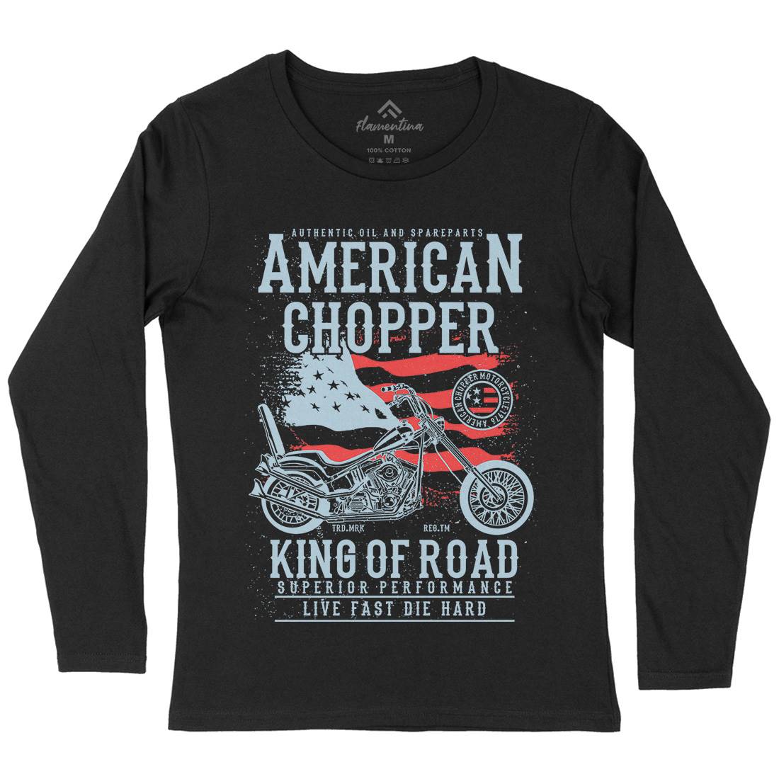 American Chopper Womens Long Sleeve T-Shirt Motorcycles A607