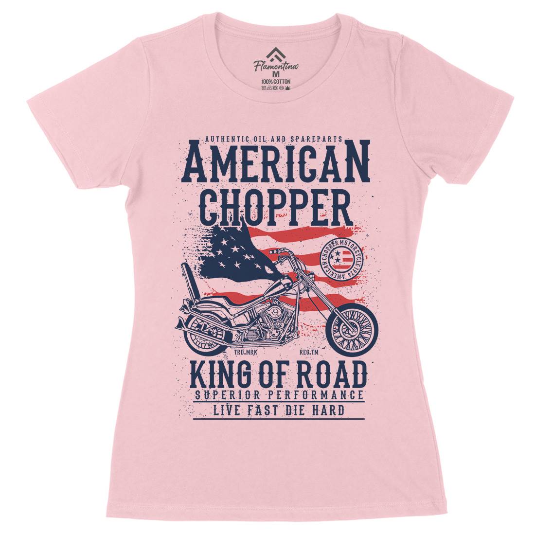 American Chopper Womens Organic Crew Neck T-Shirt Motorcycles A607
