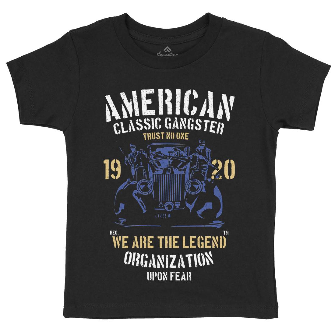 Classic Kids Organic Crew Neck T-Shirt American A608