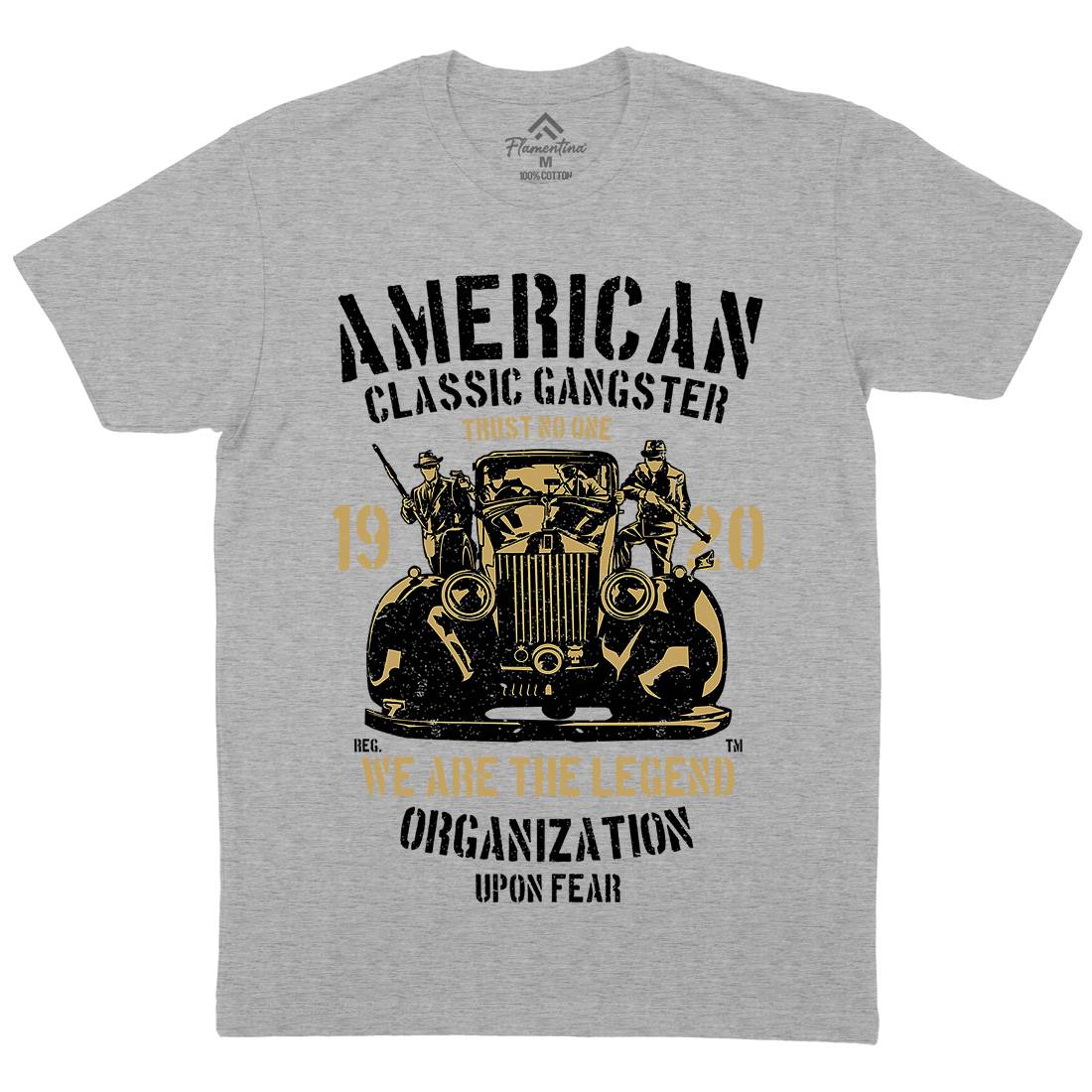 Classic Mens Organic Crew Neck T-Shirt American A608