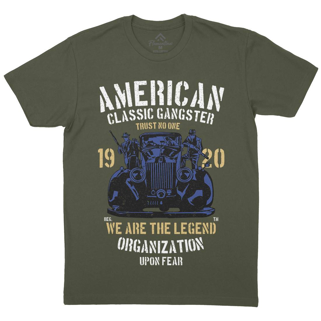 Classic Mens Organic Crew Neck T-Shirt American A608