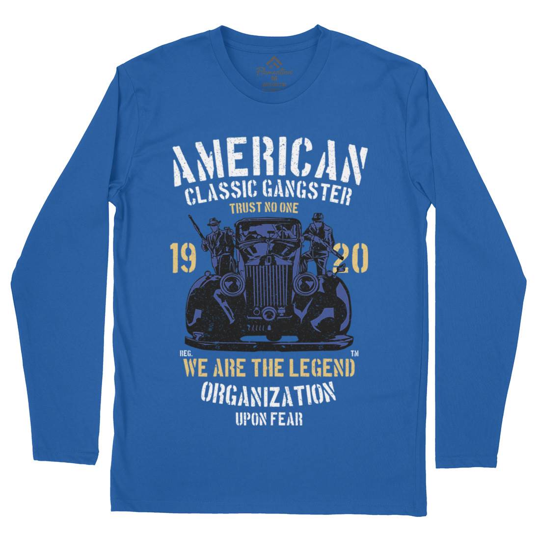 Classic Mens Long Sleeve T-Shirt American A608