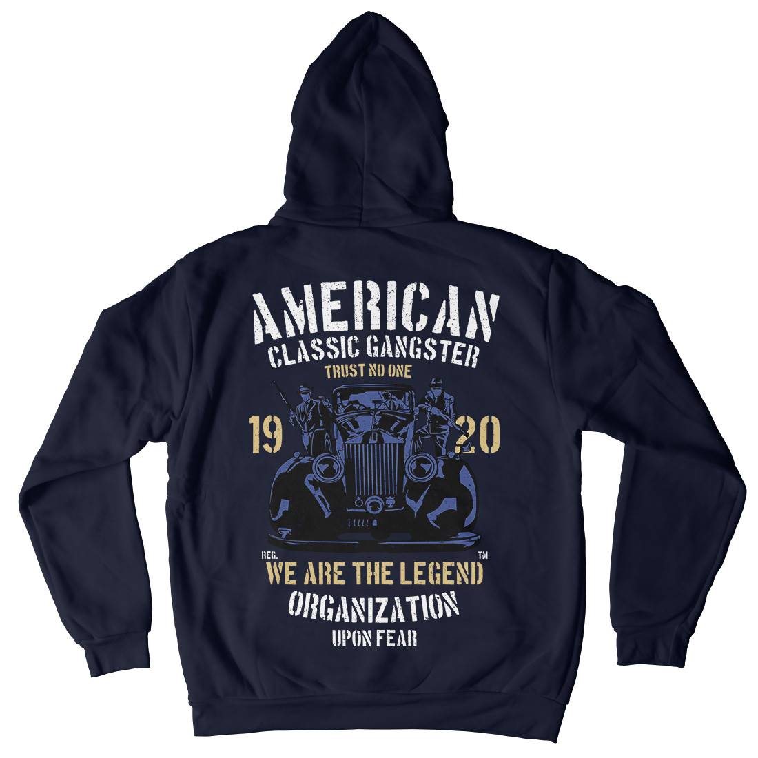 Classic Mens Hoodie With Pocket American A608