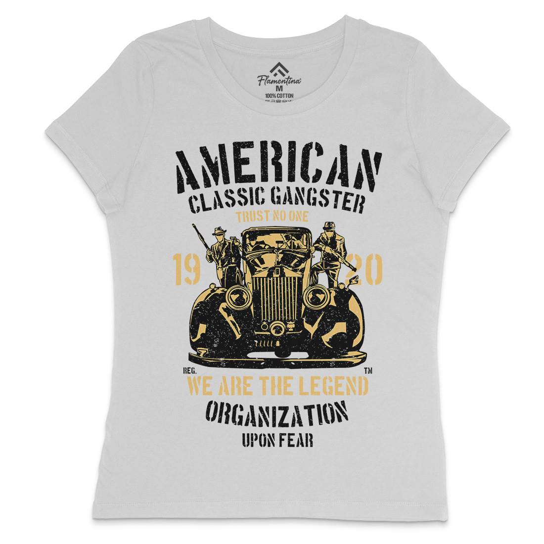 Classic Womens Crew Neck T-Shirt American A608
