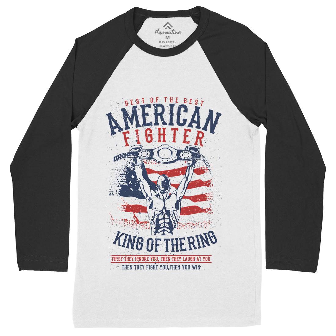American Fighter Mens Long Sleeve Baseball T-Shirt Sport A609