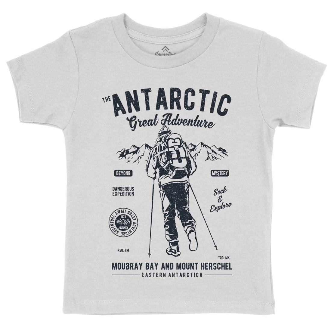 Antarctic Adventure Kids Organic Crew Neck T-Shirt Sport A610