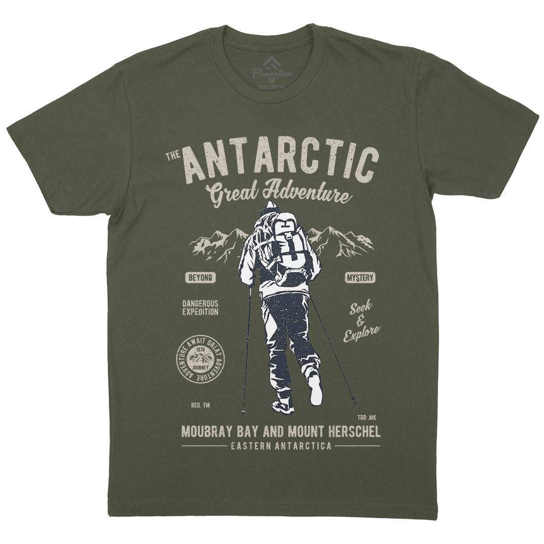 Antarctic Adventure Mens Organic Crew Neck T-Shirt Sport A610