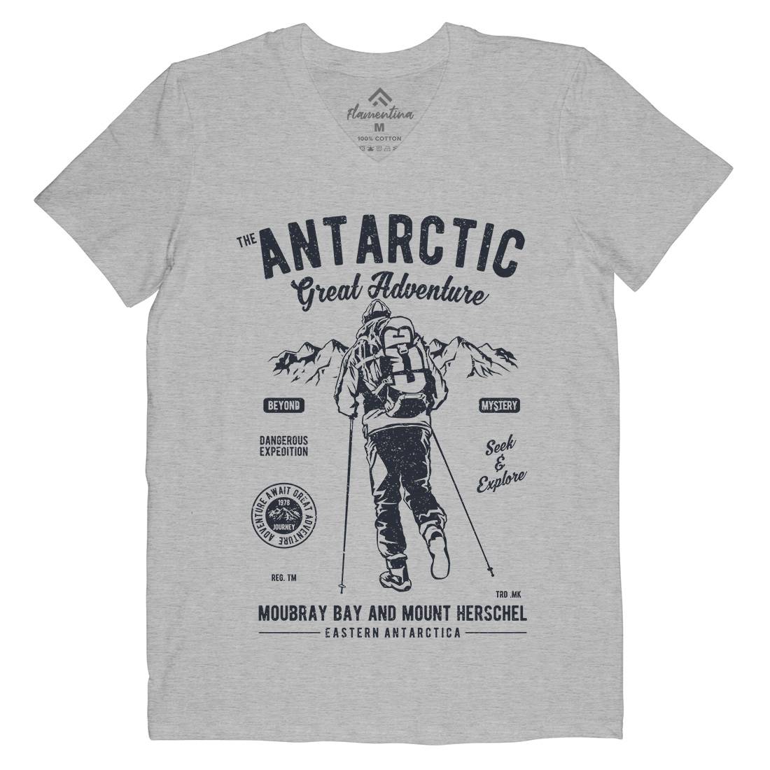 Antarctic Adventure Mens Organic V-Neck T-Shirt Sport A610