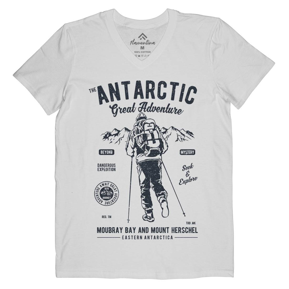 Antarctic Adventure Mens V-Neck T-Shirt Sport A610
