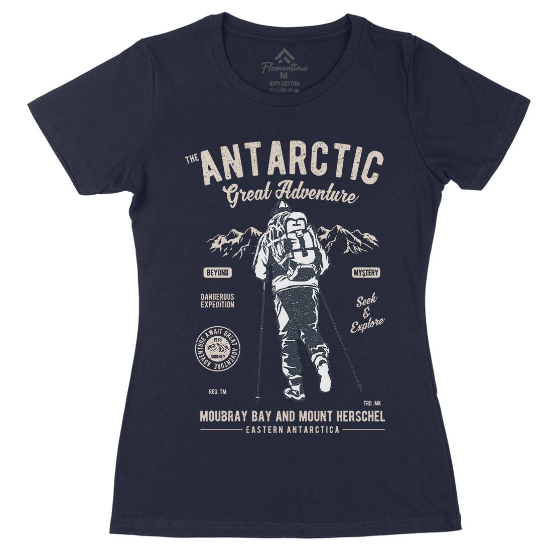 Antarctic Adventure Womens Organic Crew Neck T-Shirt Sport A610
