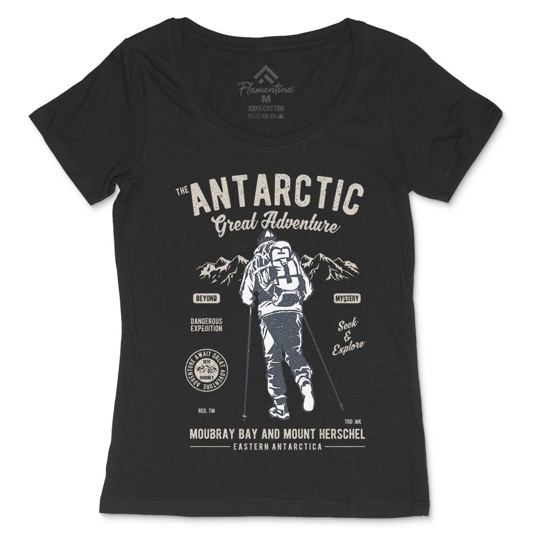 Antarctic Adventure Womens Scoop Neck T-Shirt Sport A610