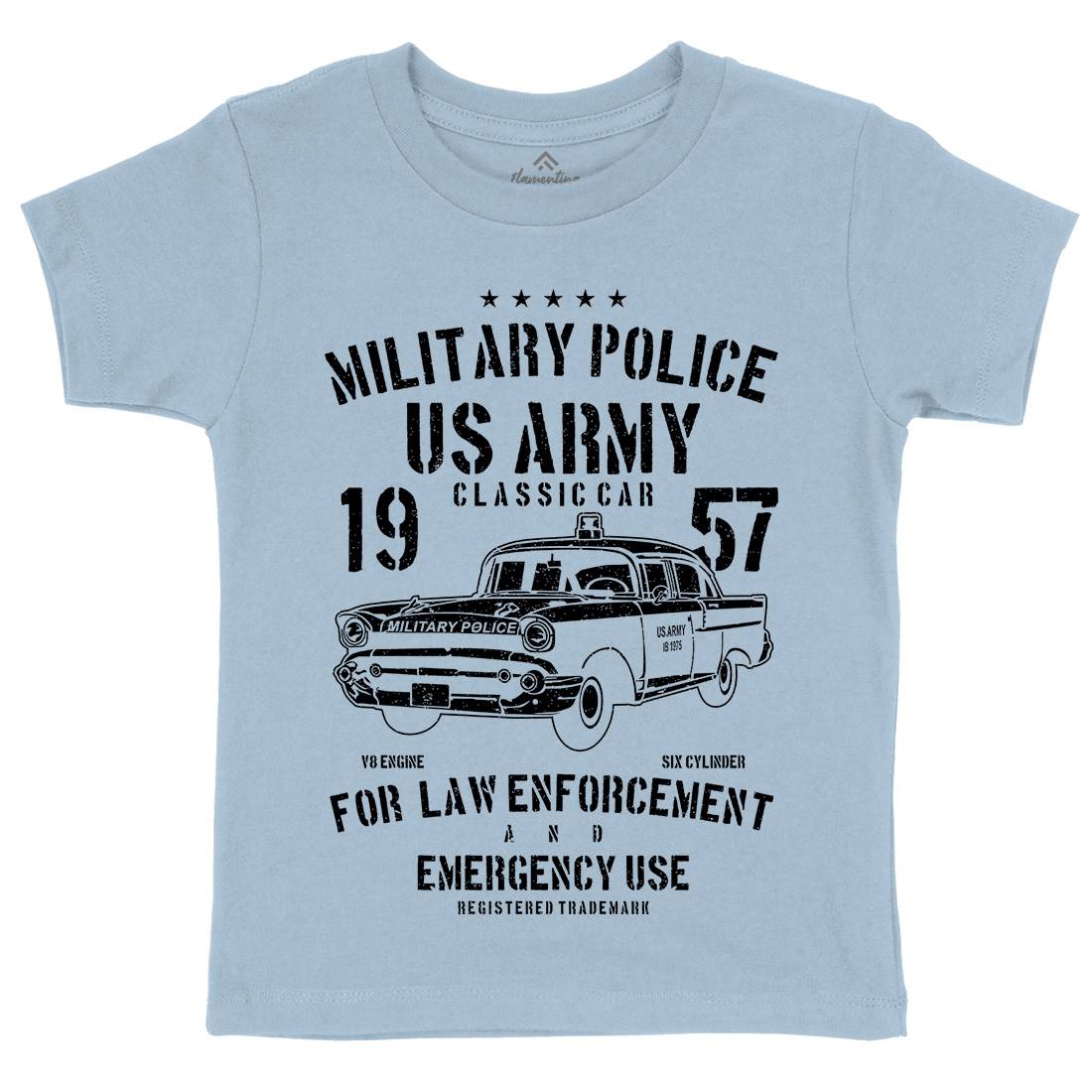 Classic Car Kids Organic Crew Neck T-Shirt Army A611