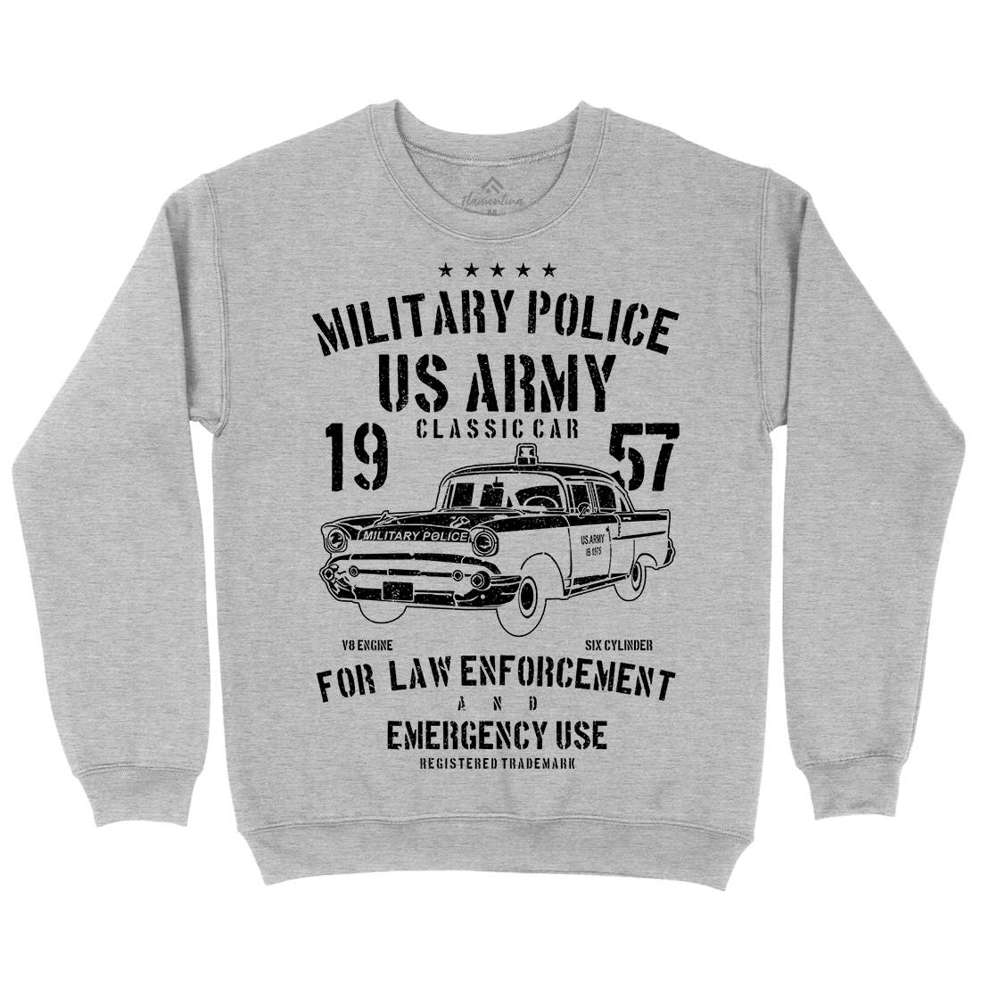Classic Car Kids Crew Neck Sweatshirt Army A611
