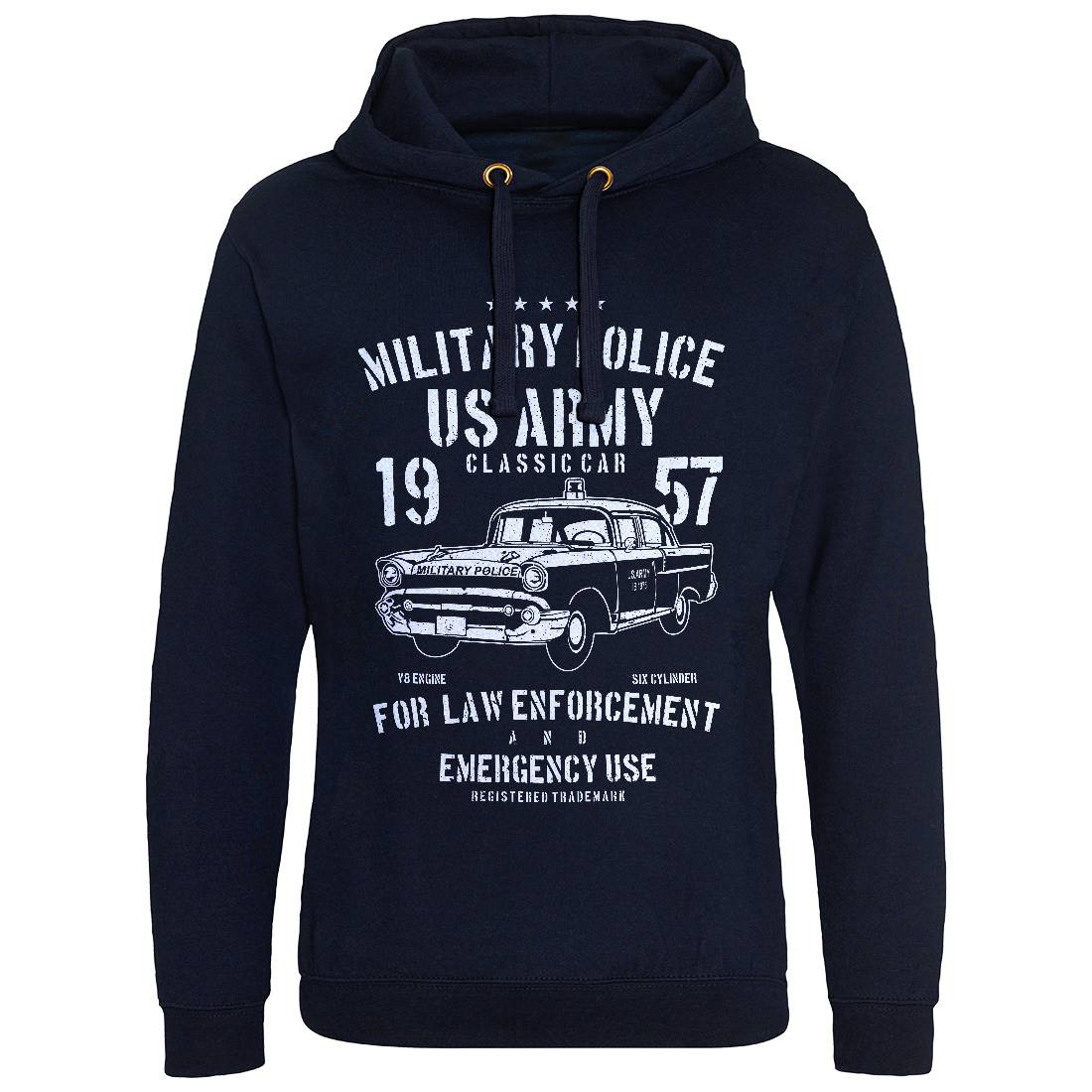 Classic Car Mens Hoodie Without Pocket Army A611