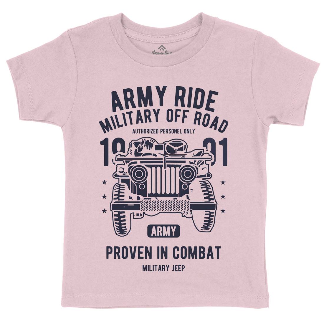 Ride Kids Crew Neck T-Shirt Army A612