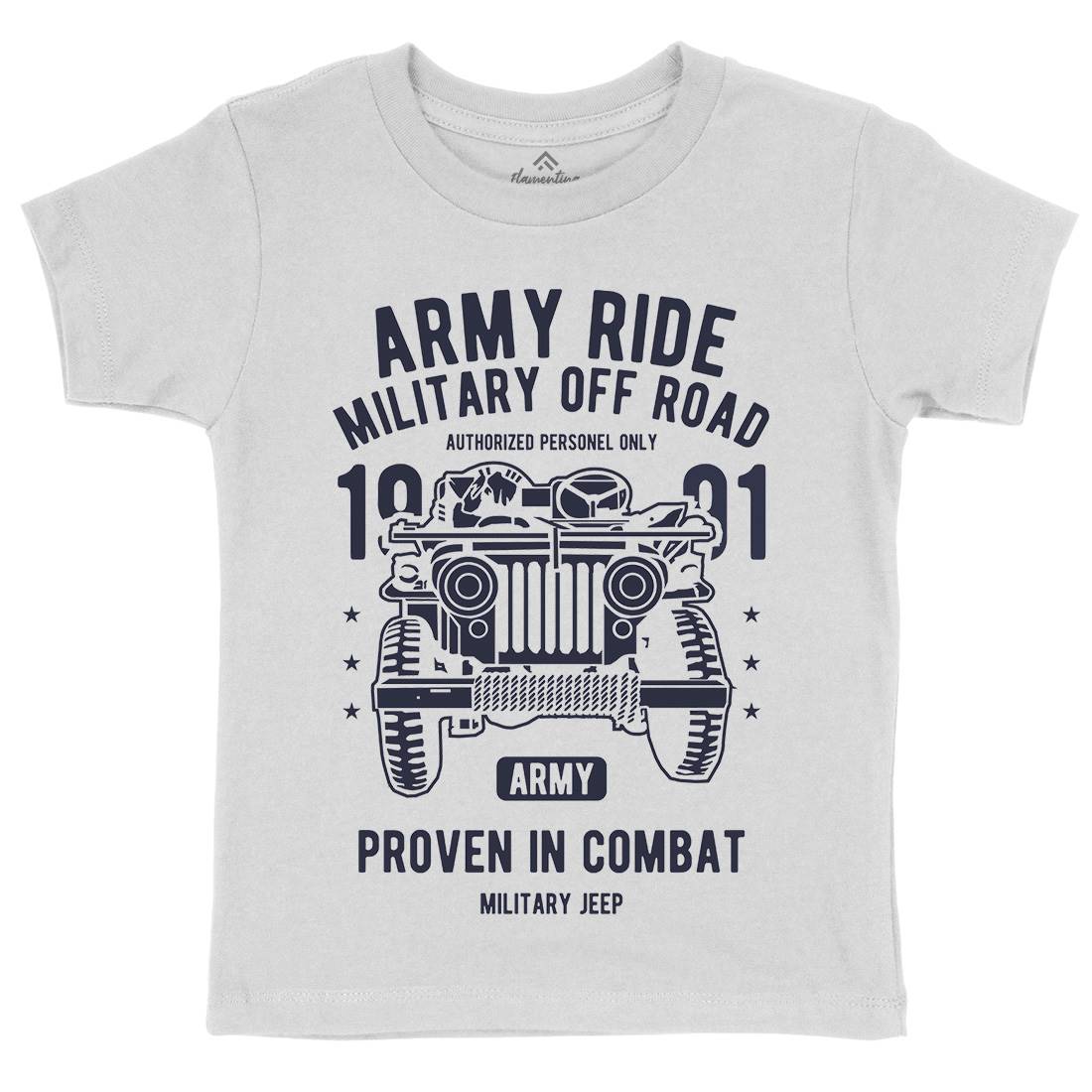 Ride Kids Organic Crew Neck T-Shirt Army A612