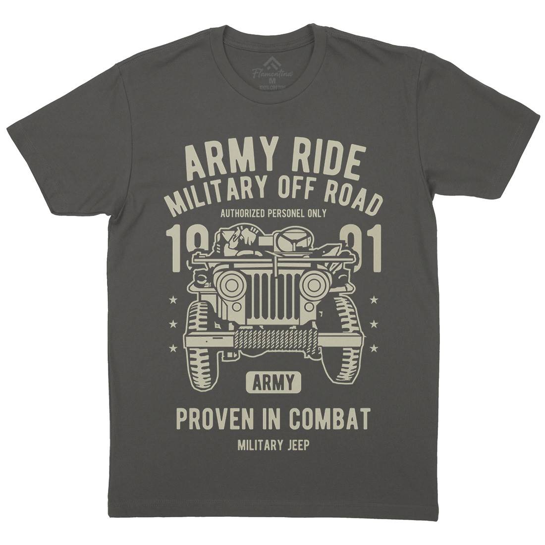 Ride Mens Crew Neck T-Shirt Army A612