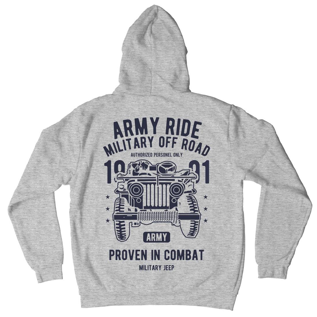 Ride Mens Hoodie With Pocket Army A612