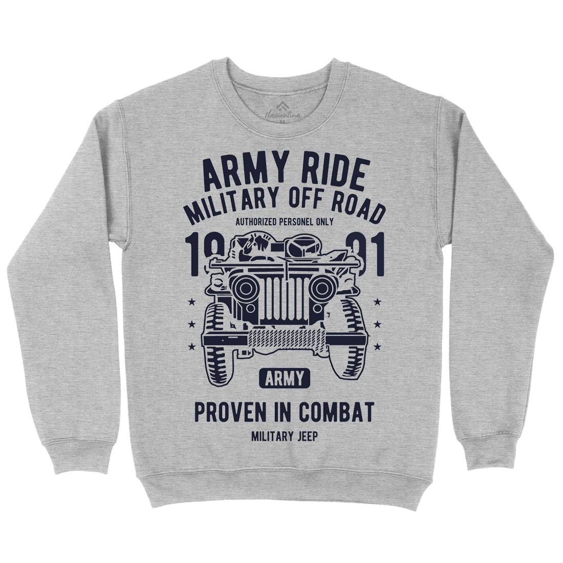 Ride Mens Crew Neck Sweatshirt Army A612