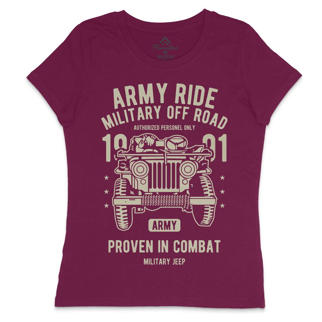 Ride Womens Crew Neck T-Shirt Army A612