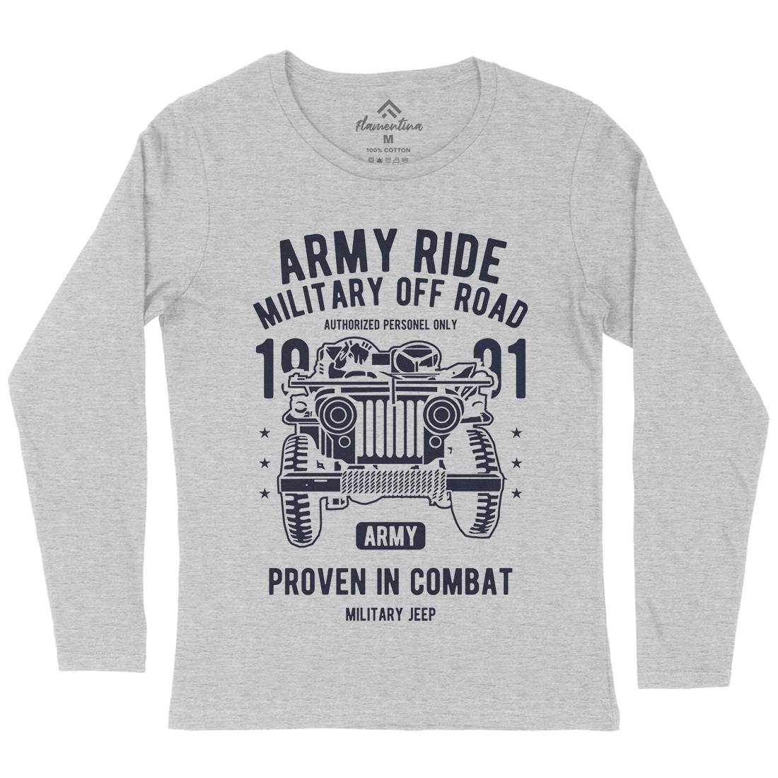 Ride Womens Long Sleeve T-Shirt Army A612