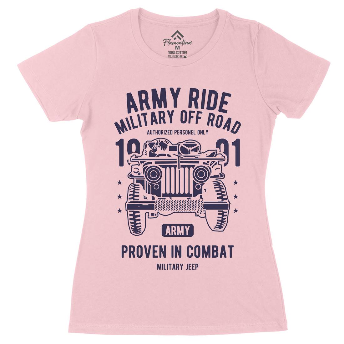 Ride Womens Organic Crew Neck T-Shirt Army A612