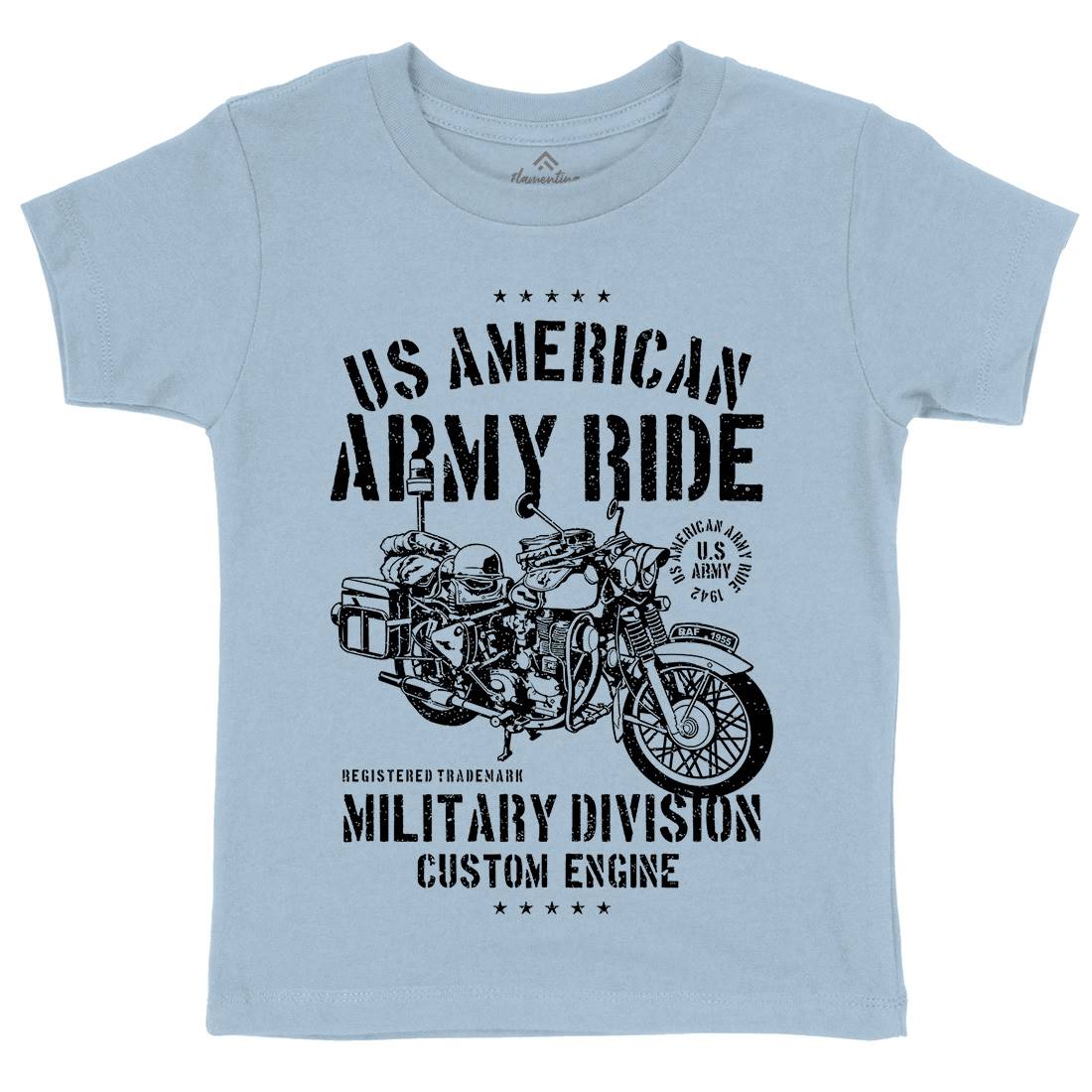 Ride Kids Crew Neck T-Shirt Army A613