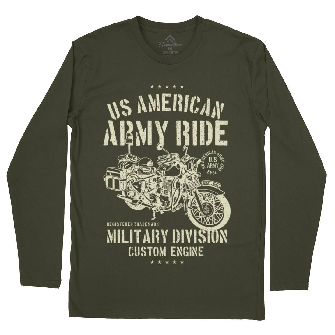 Ride Mens Long Sleeve T-Shirt Army A613