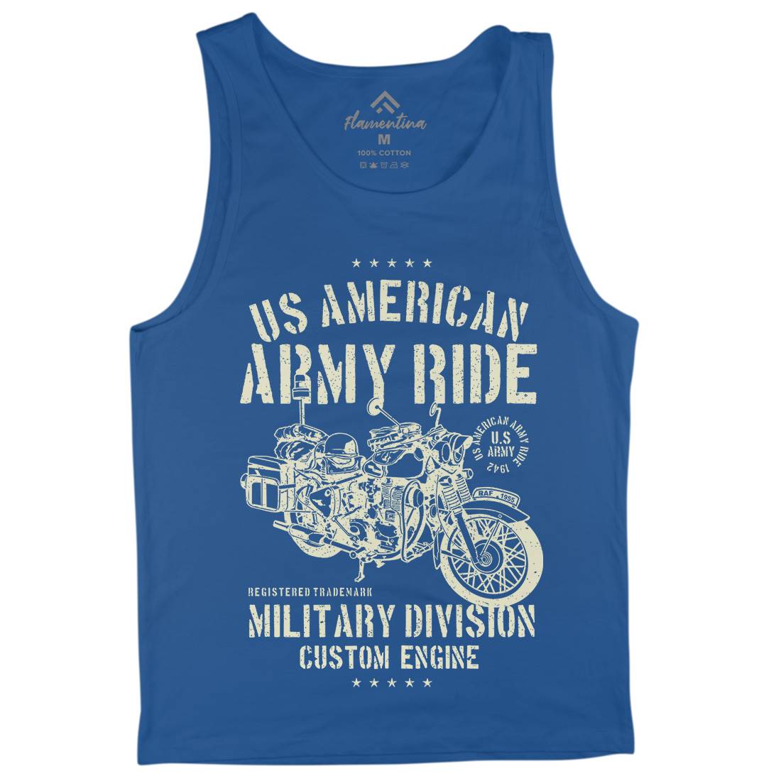 Ride Mens Tank Top Vest Army A613