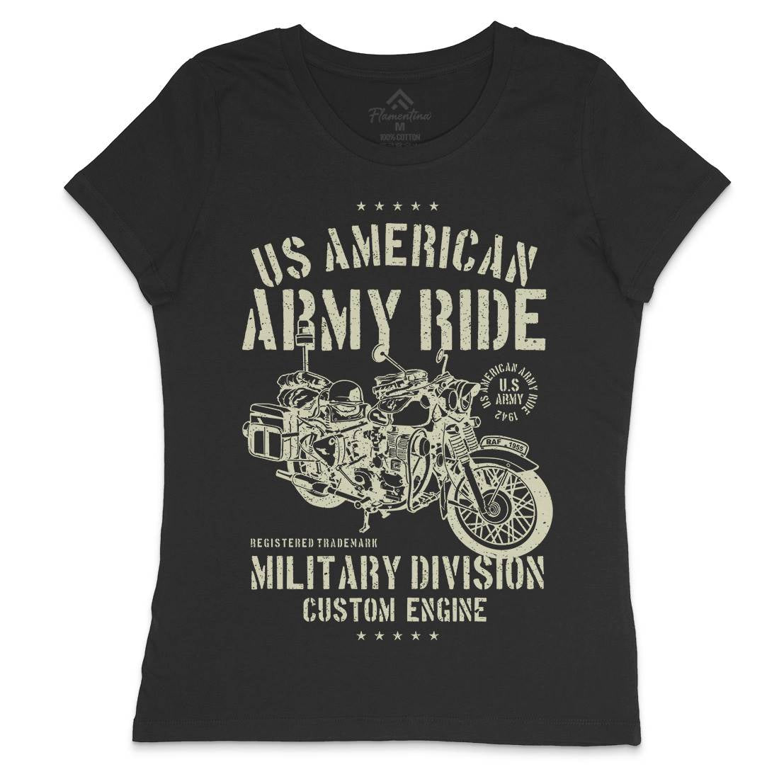 Ride Womens Crew Neck T-Shirt Army A613