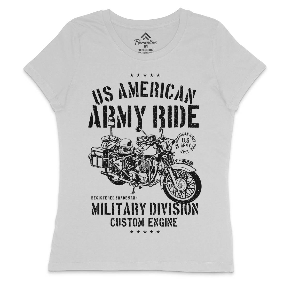 Ride Womens Crew Neck T-Shirt Army A613