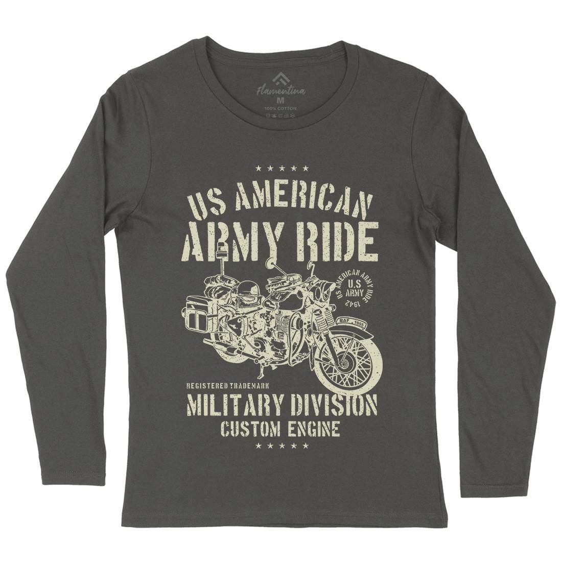 Ride Womens Long Sleeve T-Shirt Army A613