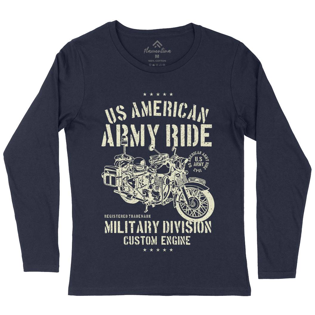 Ride Womens Long Sleeve T-Shirt Army A613