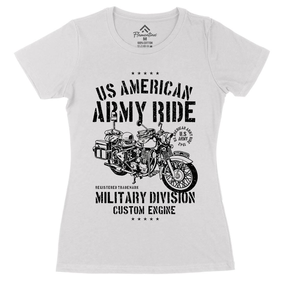 Ride Womens Organic Crew Neck T-Shirt Army A613