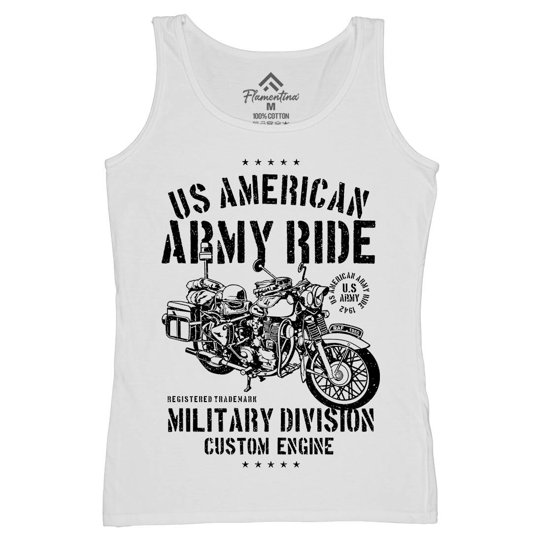 Ride Womens Organic Tank Top Vest Army A613