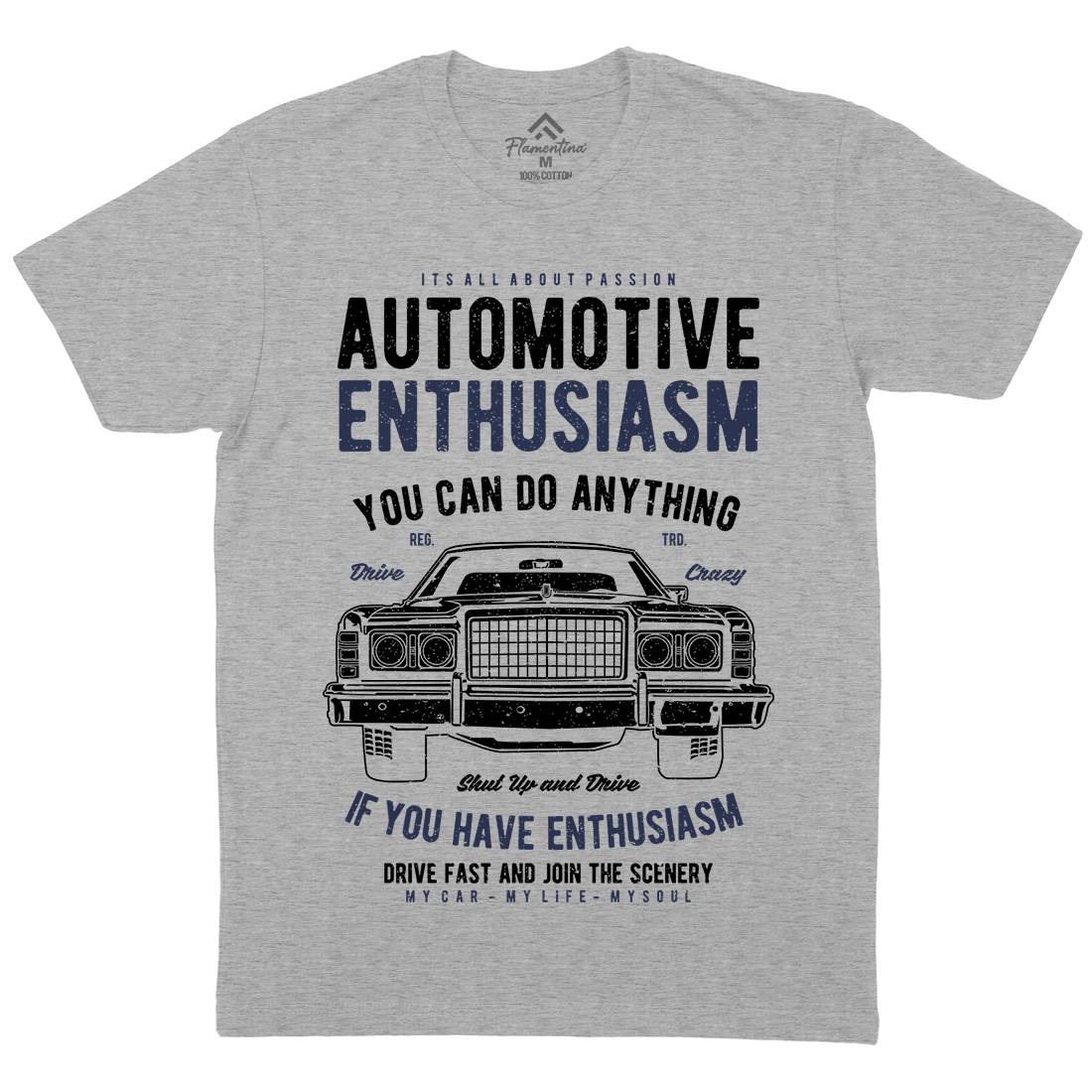 Automotive Enthusiasm Mens Crew Neck T-Shirt Cars A614