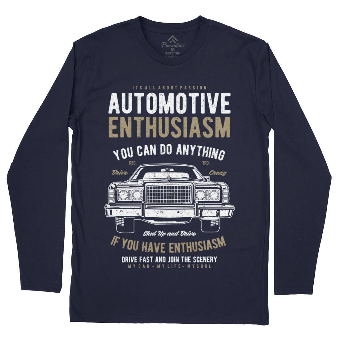 Automotive Enthusiasm Mens Long Sleeve T-Shirt Cars A614