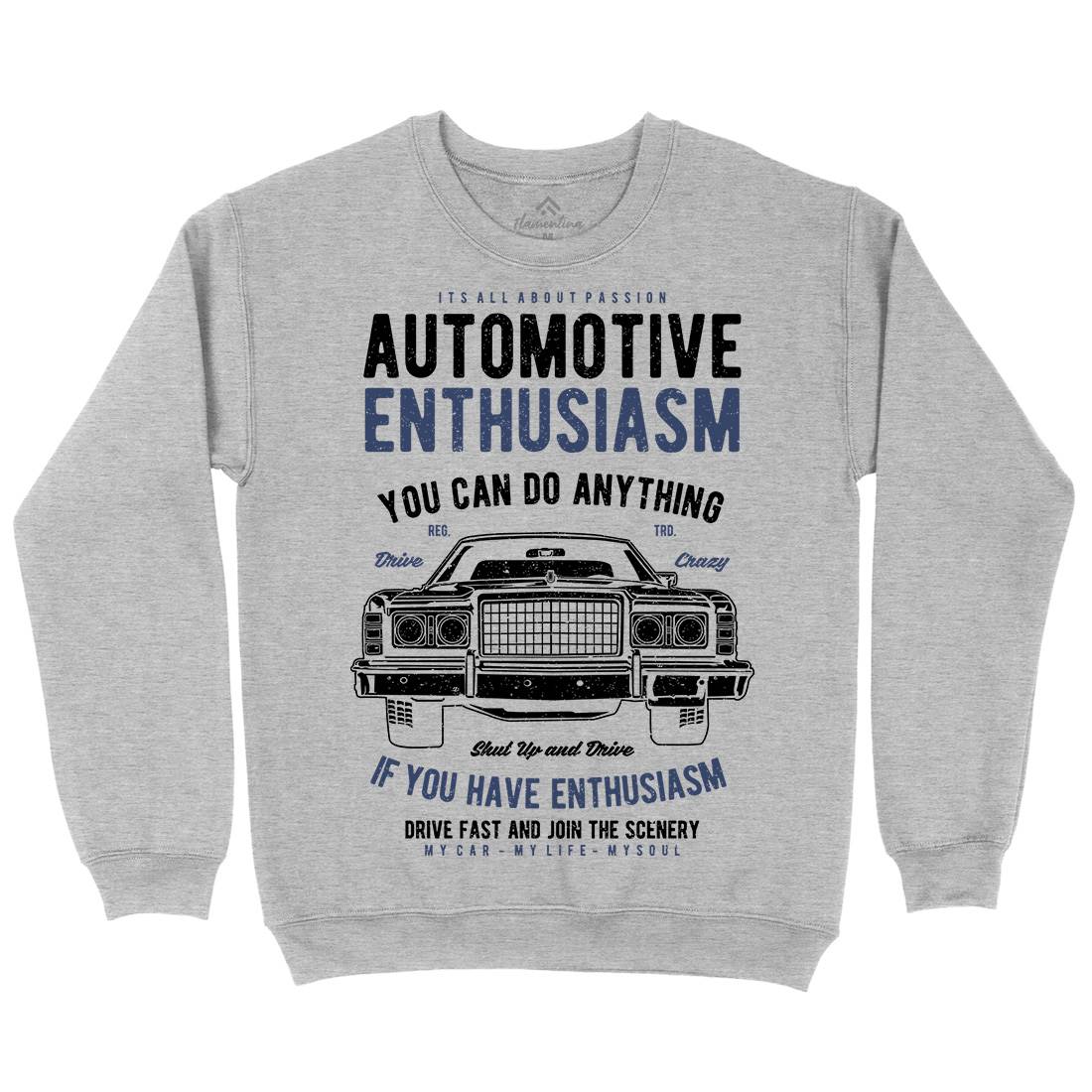 Automotive Enthusiasm Mens Crew Neck Sweatshirt Cars A614