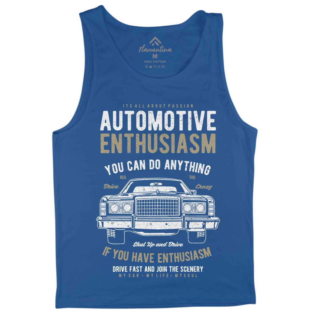 Automotive Enthusiasm Mens Tank Top Vest Cars A614